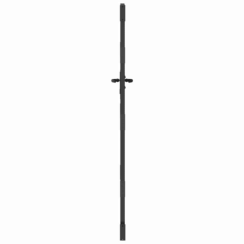 Cancello da giardino con blocco Nero 85 x 175 cm