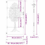 Cancello da giardino con blocco Nero 85 x 175 cm