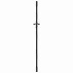 Cancello da Giardino con Blocco Nero 85 x 200 cm - Acciaio Verniciato