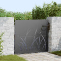Cancello da Giardino con Serratura Nero 85 x 100 cm