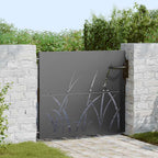 Cancello da Giardino con Serratura Nero 85 x 100 cm