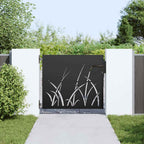 Cancello da Giardino con Serratura Nero 85 x 100 cm