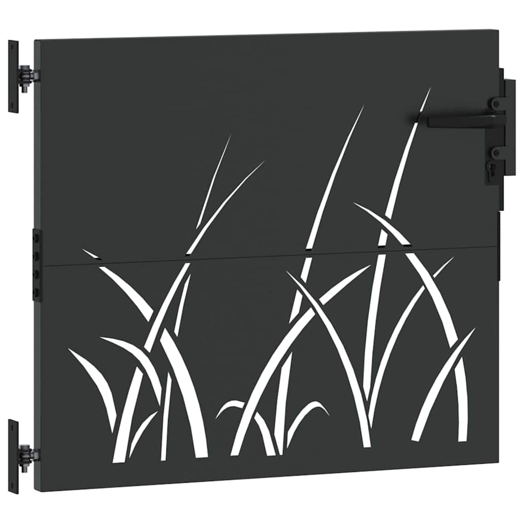 Cancello da Giardino con Serratura Nero 85 x 100 cm