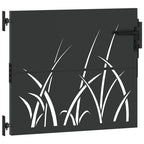 Cancello da Giardino con Serratura Nero 85 x 100 cm