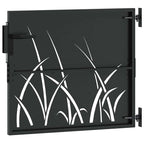 Cancello da Giardino con Serratura Nero 85 x 100 cm
