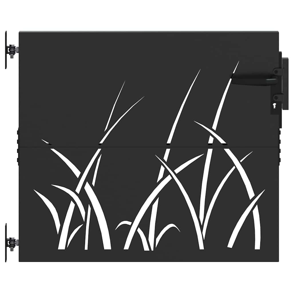Cancello da Giardino con Serratura Nero 85 x 100 cm