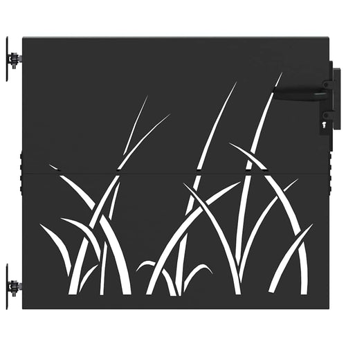 Cancello da Giardino con Serratura Nero 85 x 100 cm