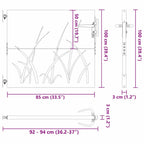 Cancello da Giardino con Serratura Nero 85 x 100 cm