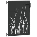 Cancello da Giardino in Acciaio con Serratura Nero 85 x 125 cm