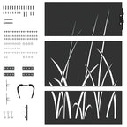 Cancello da giardino con blocco nero 85 x 150 cm