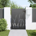 Cancello da giardino con blocco nero 85 x 150 cm
