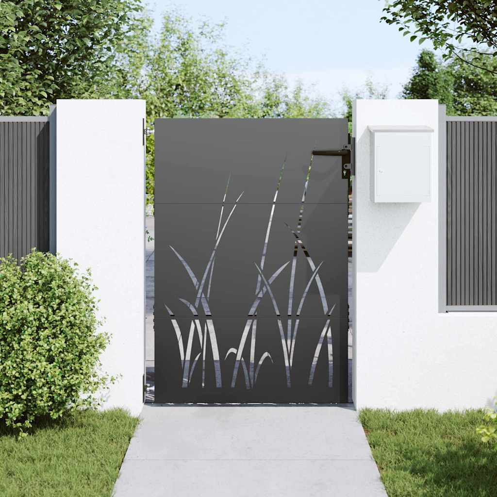 Cancello da giardino con blocco nero 85 x 150 cm