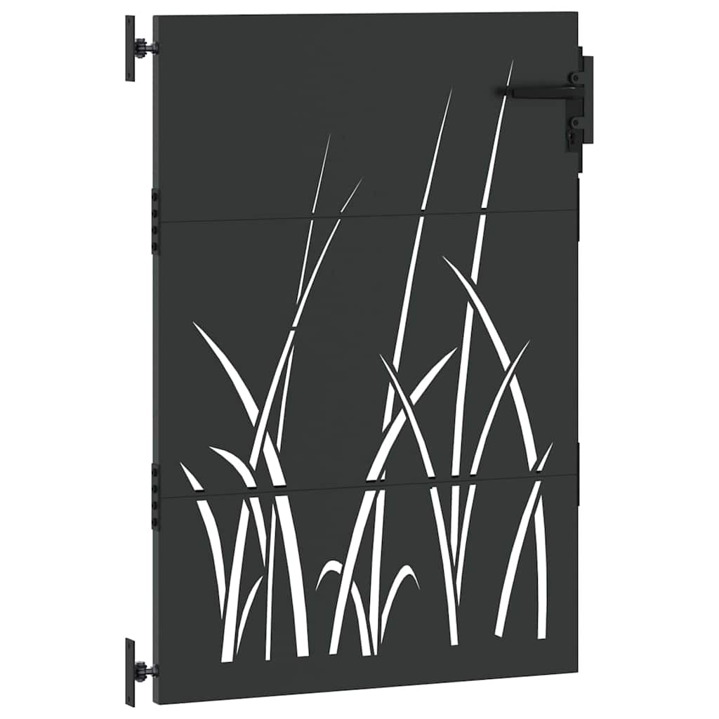Cancello da giardino con blocco nero 85 x 150 cm