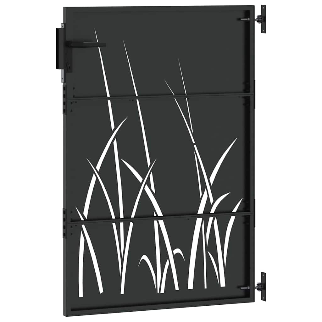 Cancello da giardino con blocco nero 85 x 150 cm