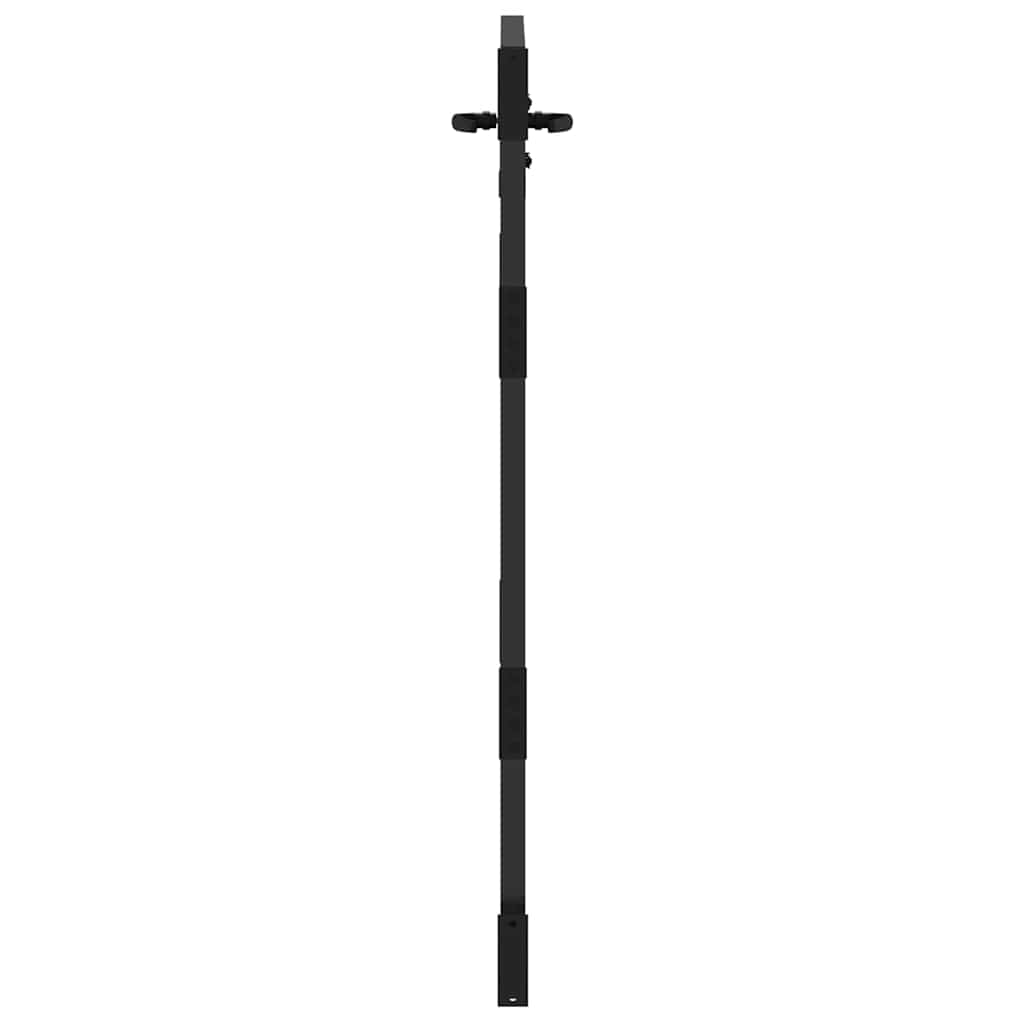 Cancello da giardino con blocco nero 85 x 150 cm