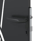 Cancello da giardino con serratura a chiave in acciaio nero 85 x 175 cm