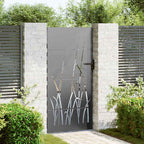 Cancello da giardino con serratura a chiave in acciaio nero 85 x 175 cm