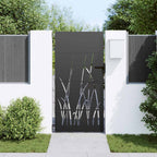 Cancello da giardino con serratura a chiave in acciaio nero 85 x 175 cm