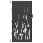 Cancello da giardino con serratura a chiave in acciaio nero 85 x 175 cm