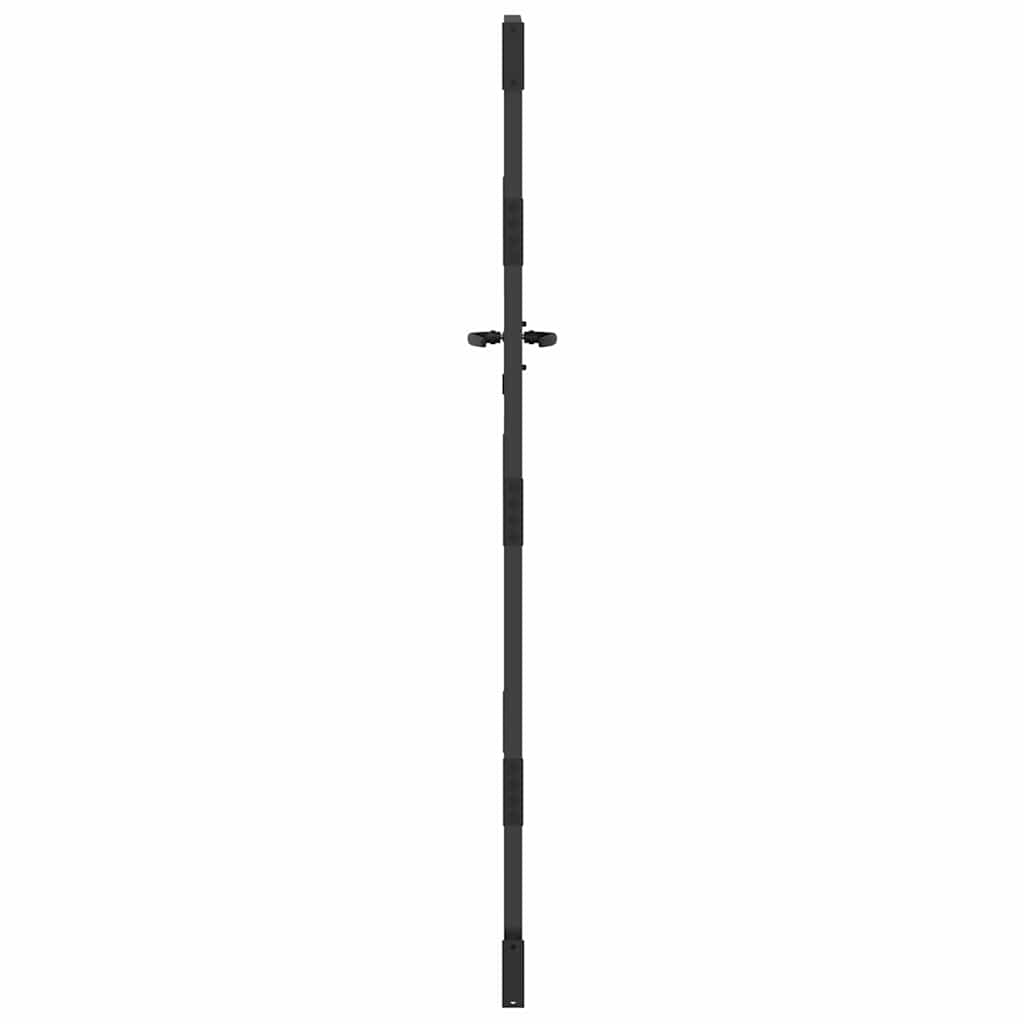 Cancello da giardino con blocco nero 85 x 200 cm
