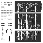 Cancello da giardino con blocco Nero 85 x 125 cm