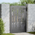 Cancello da giardino con blocco Nero 85 x 125 cm