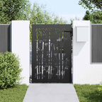 Cancello da giardino con blocco Nero 85 x 125 cm