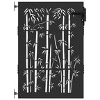 Cancello da giardino con blocco Nero 85 x 150 cm