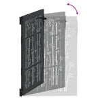 Cancello da giardino con blocco Nero 85 x 150 cm