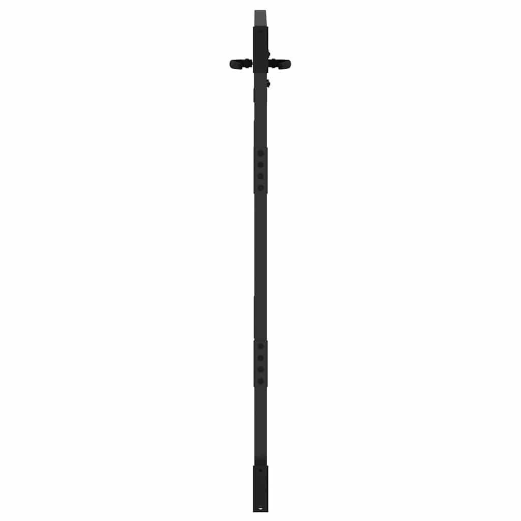 Cancello da giardino con blocco Nero 85 x 150 cm