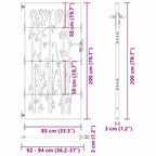Cancello da giardino con blocco Nero 85 x 200 cm