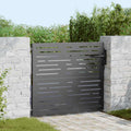 Cancello da giardino con lucchetto nero 85 x 100 cm