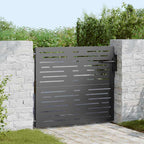 Cancello da giardino con lucchetto nero 85 x 100 cm