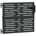 Cancello da giardino con lucchetto nero 85 x 100 cm