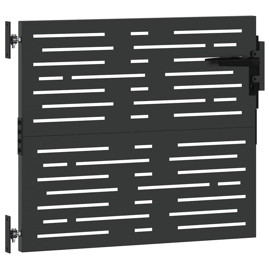 Cancello da giardino con lucchetto nero 85 x 100 cm
