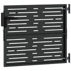 Cancello da giardino con lucchetto nero 85 x 100 cm