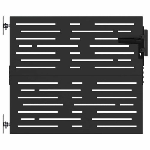 Cancello da giardino con lucchetto nero 85 x 100 cm