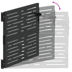 Cancello da giardino con lucchetto nero 85 x 100 cm