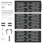 Cancello da giardino con blocco nero 85 x 125 cm