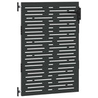 Cancello da giardino con blocco nero 85 x 125 cm
