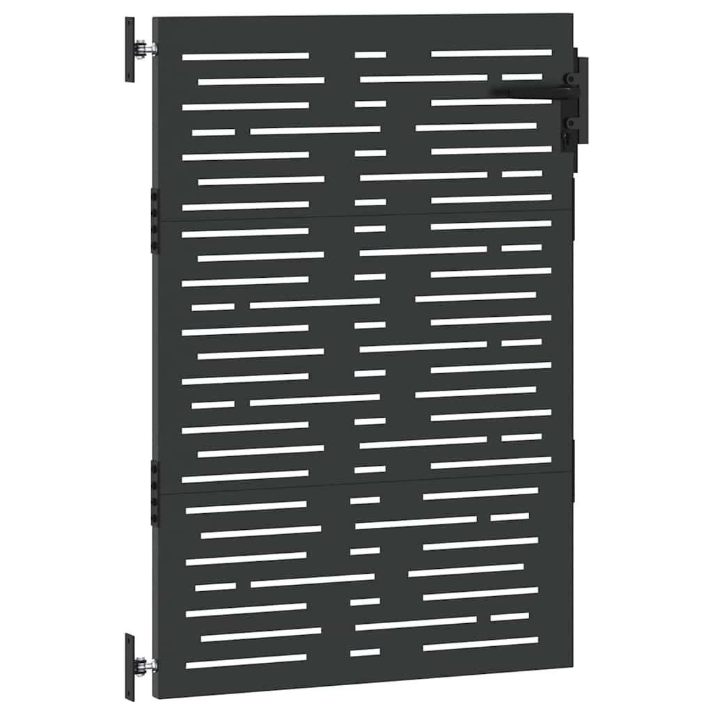 Cancello da giardino con blocco nero 85 x 125 cm