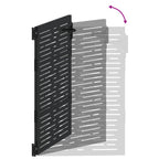 Cancello da giardino con blocco nero 85 x 125 cm