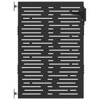 Cancello da giardino con blocco nero 85 x 150 cm