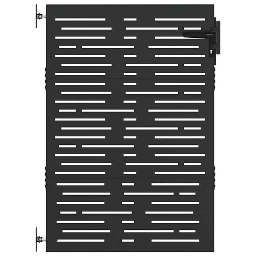 Cancello da giardino con blocco nero 85 x 150 cm