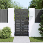 Cancello da Giardino con Lucchetto Nero 85 x 175 cm