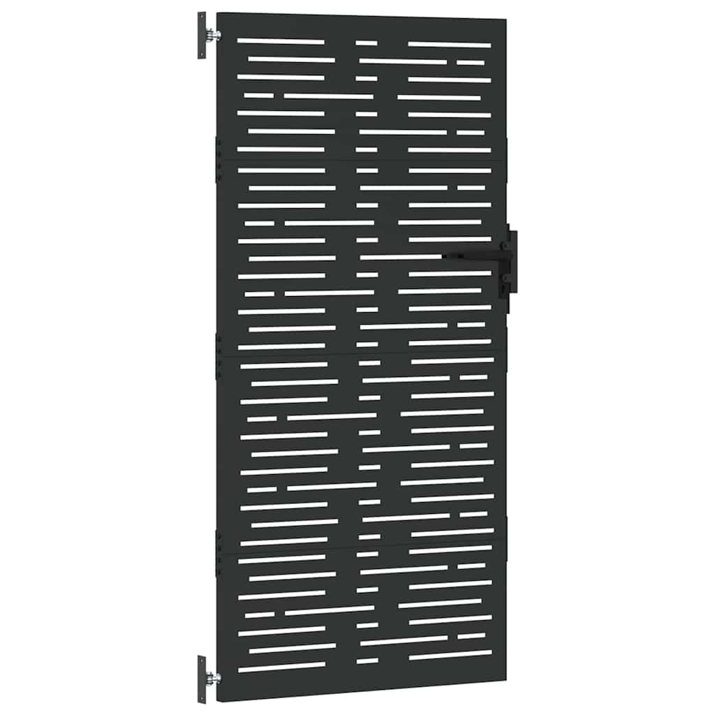 Cancello da Giardino con Lucchetto Nero 85 x 175 cm
