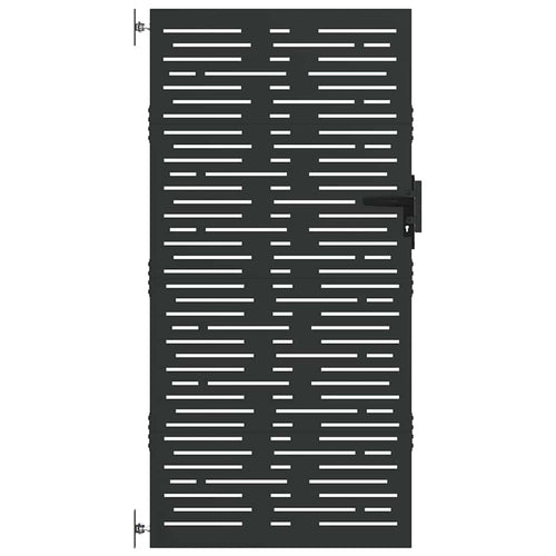 Cancello da Giardino con Lucchetto Nero 85 x 175 cm