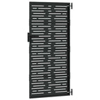 Cancello da giardino con blocco nero 85 x 200 cm