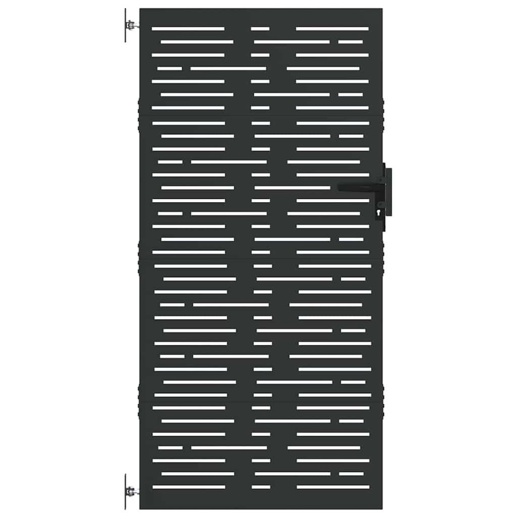Cancello da giardino con blocco nero 85 x 200 cm