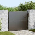 Cancello da giardino con blocco nero 85 x 100 cm